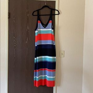 Halogen Women’s multi- colored striped maxi dress